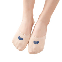 Calcetines de botes para mujeres invisibles algodón de algodón transpirable pescado amor anti-slip calcetines chicas verano calcetines secos rápidos fábrica al por mayor